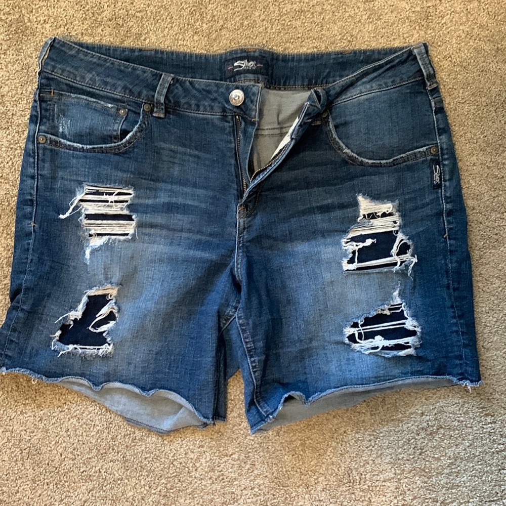 Silver -  Bermuda jean shorts 18